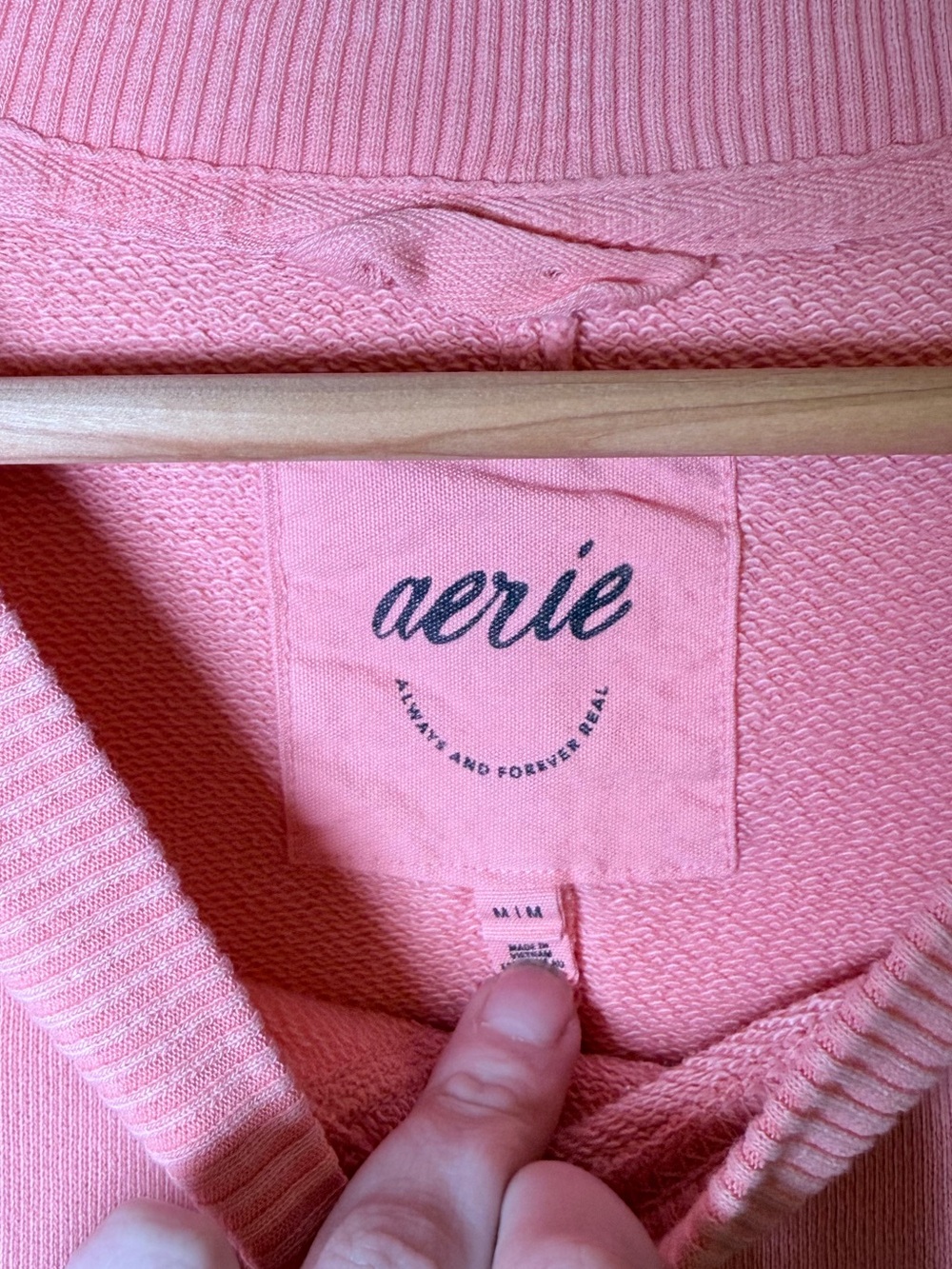 aerie Pink Oversized Crewneck Sweatshirt - Picture 7 of 8
